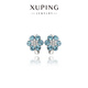 XUPING旭平首飾合金時(shí)尚夏日甜美清新百搭通勤花朵耳扣送禮飾品 天藍(lán)色