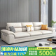 環(huán)羅布藝沙發(fā)新款客廳小戶型沙發(fā)布藝簡約現(xiàn)代免洗貓抓布整裝組合整裝 直排三人位2米19 海綿版/透氣棉麻布