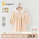 童泰女童連體秋季衣服裙子時(shí)尚長袖公主裙TS33Q337-DS 米咖 80cm 