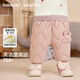 巴拉巴拉童裝寶寶嬰兒羽絨褲男童女童高腰保暖褲加厚2025冬裝長(cháng)褲三防萌趣 粉紅兔兔-白鴨絨 90 cm-充絨量23g