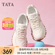 他她（TATA）云朵泡芙厚底慢跑鞋女休閑運(yùn)動鞋女老爹鞋秋WPC06CM4 白/銀（波紋款） 38