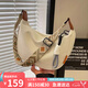 YUYULA包包女包斜挎餃子包通勤休閑單肩帆布包生日七夕情人節(jié)禮物送女友