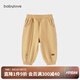 babylove嬰兒褲子純棉寶寶外出束腳褲春秋長(zhǎng)褲哈倫褲休閑百搭衛(wèi)褲 冰咖棕 110 cm