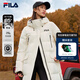 FILA 斐樂官方女士長款羽絨服冬季新品休閑舒適保暖上衣連帽外套 云菇白-WT M 165/84A