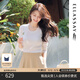 歌力思（ELLASSAY）【博主同款】秋季新款100%綿羊毛曠野美拉德柔軟修身針織衫女 純凈白 S