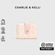 CHARLIE&KELLI CK品牌包包女包時(shí)尚印花錢(qián)包女士2025新款零錢(qián)包卡包手拿包 粉色