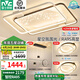 雷士（NVC）客廳燈臥室房間燈大廳餐廳燈LED吸頂燈 北歐線條燈具套餐燈飾全屋 【兩室戶】客廳燈+臥室燈*2+餐吊