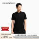 EMPORIO ARMANI/阿瑪尼官方旗艦?zāi)惺咳薨甸T(mén)襟翻領(lǐng)短袖Polo衫七夕 【珠地網(wǎng)眼全棉暗門(mén)襟】星夜黑色 M  (推薦：135-150斤)