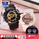 卡西歐（CASIO）情人節官方限定禮盒情侶表g-shock baby-g送男女友表防水運動(dòng)對表 GA-110GB-1A&GMA-S120MF