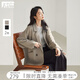 對白寬松廓形通勤西裝外套女2025年秋新款oversize氣質(zhì)休閑小西服 淺摩卡 S