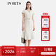 PORTS寶姿女裝2025春夏新款簡(jiǎn)約通勤溫柔風(fēng)經(jīng)典V領(lǐng)束腰魚(yú)尾連衣裙 米白色 S （4）