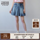 Teenie Weenie小熊女裝春裝休閑元?dú)馍倥Ｗ邪亳奕拱肷砣苟倘?中藍(lán)色 S
