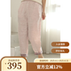 無色無味【都市故嶼】春裝新款休閑高腰顯瘦亞麻休閑褲哈倫褲子女裝女褲 花瓣粉 XL (40)