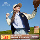 英氏（YEEHOO）女童外套兒童棒球服中大童裝學(xué)院風(fēng)上衣休閑時(shí)尚秋裝 深藍 160
