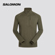 薩洛蒙（Salomon）男款 戶(hù)外運動(dòng)柔軟舒適保暖休閑長(cháng)袖衛衣 SNTIAL LIGHTWARM HZ 葉綠色 C24445 M