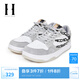杰克·瓊斯（JACK&JONES）BSQ聯(lián)名款春季新款撞色拼接圖案貼布透氣打孔休閑鞋男鞋2251C8002 A42淺灰 單層 43