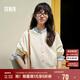 森馬外套女寬松落肩慵懶休閑簡約風(fēng)春秋圓領(lǐng)純色夾克107624108001