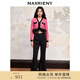 MAXRIENY【商場同款】肌理感小香風針織短外套秋冬新款高級感女裝 玫紅 S 01