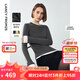 朗姿【王楚然同款】純羊毛氣質(zhì)高級(jí)感撞色修身上衣女冬新款T恤 深灰色 M