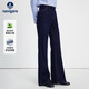 Navigare意大利小帆船女士微喇牛仔褲保暖長(cháng)褲喇叭褲2342575508藍2XL