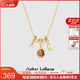 Amber Lollipop虎眼石項(xiàng)鏈女士小眾高級(jí)鎖骨鏈頸鏈生日七夕情人節(jié)禮物送女友老婆 棕色