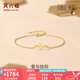 周六福（ZLF）七夕禮物  黃金手鏈女款足金5G金INS風(fēng)十字架手串 計(jì)價(jià) 16+3cm尾鏈 - 1.93g