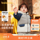 巴拉巴拉寶寶羽絨服男童童裝嬰兒秋冬連帽外套保暖造型可愛(ài)時(shí)髦萌 茶灰20701 白鴨絨 80 cm