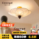CASAGD中古風(fēng)臥室吸頂燈南洋風(fēng)復(fù)古實(shí)木梅花狀創(chuàng)意個(gè)性客廳書(shū)房燈2025款 【花棲】65cm-三色變光 36W