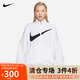 耐克NIKE女春秋立領(lǐng)夾克梭織外套 休閑百搭DX5865-100白/黑S