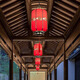 千岳戶(hù)外防水中式大門(mén)屋檐吊燈庭院宮廷涼亭過(guò)道長(zhǎng)廊連廊陽(yáng)臺(tái)室外燈具 吉祥燈籠/33cm/紅燈罩+古銅色框