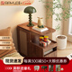 雷勒沙發(fā)邊幾可移動(dòng)側邊柜茶幾家用客廳出租屋床頭簡(jiǎn)易旋轉置物架茶桌 QTCSG胡桃色邊柜86*41*74整裝發(fā)