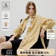 Marc O'Polo/MOP【商場(chǎng)同款】春季新款純棉翻領(lǐng)加厚風(fēng)衣連衣裙女修身通勤 深卡其色737 34/160