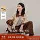 茵曼巴恩風(fēng)牛仔夾克外套2025秋女裝新款落肩袖上衣 古杏色 L