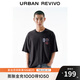 UR2025夏季新款男裝美式復(fù)古高街印花短袖T恤UMV450119 深灰 L