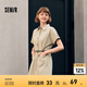 森馬（Semir）連衣裙女氣質(zhì)工裝裙子夏天女裝24夏純棉polo領(lǐng)短裙 淺卡其50301 M