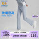 Skechers斯凱奇兒童喇叭褲女童緊身高腰夏季防曬兒童高彈運(yùn)動褲P323G052
