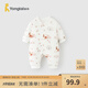 童泰（TONGTAI）嬰兒連體衣秋冬季純棉寶寶夾棉衣服兒童家居服內(nèi)衣哈衣爬服 棕色 90cm