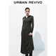 UR2026春季新款女裝格雷系簡(jiǎn)約連帽拉鏈長(cháng)袖連衣裙UWJ750106 深灰 M