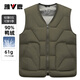 雅鹿羽絨馬甲男士?jì)却┯鸾q內膽輕薄貼身保暖V領(lǐng)拉鏈坎肩 橄欖 185