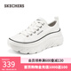 斯凱奇（Skechers）女鞋秋季潮流百搭透氣時(shí)尚板鞋帆布鞋 白色/WHT 37