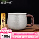 銀器時代 養(yǎng)生銀杯足銀999咖啡杯花茶杯多用途手工錘紋大號主人杯銀茶杯子 90克+證書 130ml 1只