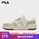 斐樂（FILA）官方男鞋CAMPUS復(fù)古板鞋2025夏季新款小白鞋運(yùn)動(dòng)休閑鞋 奶白/沙棕色-GS 41