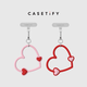 CASETIFY【新品上市】心形手機腕帶 適用于iPhone全系列手機配件 多功能手機掛環(huán)腕帶 浪漫紅