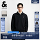 杰克·瓊斯（JACK&JONES）25年秋季新款男裝寬松肌理感翻領(lǐng)上衣運(yùn)動(dòng)休閑衛(wèi)衣男長(zhǎng)袖打底衫 E40 黑色 S 170