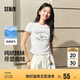 森馬（Semir）涼感T|短袖T恤女短款小狗夏2025小心機修身正肩上衣109325100020