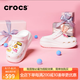 CROCS卡駱馳洞洞鞋泡芙云朵女鞋夏季新款女士增高鞋子高跟鞋涼鞋拖鞋女 泡芙/白色（建議拍小一碼） 37 -38(240mm)