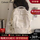 CALWAN KEODH書包女大學(xué)生初中雙肩包女2024新款時尚大容量背包輕便運(yùn)動電腦包 【米白色+長腿毛球】小眾百搭高顏值簡約休閑減負(fù)出游