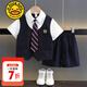 G.DUCKKIDS小黃鴨兒童西裝套裝男童主持人演出服西服花童周歲禮服夏季兩件套 假兩件西裝套裝 120 建議5~6歲【110-120cm】cm