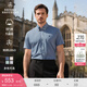 BrooksBrothers布克兄弟男士早秋新款牛津紡刺繡logo短袖襯衫 4003-牛仔藍(lán) M