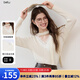 百圖betu女裝2025秋季新款毛針織衫飄帶設(shè)計(jì)領(lǐng)口花邊時(shí)尚長袖2509T31 淺杏色 M